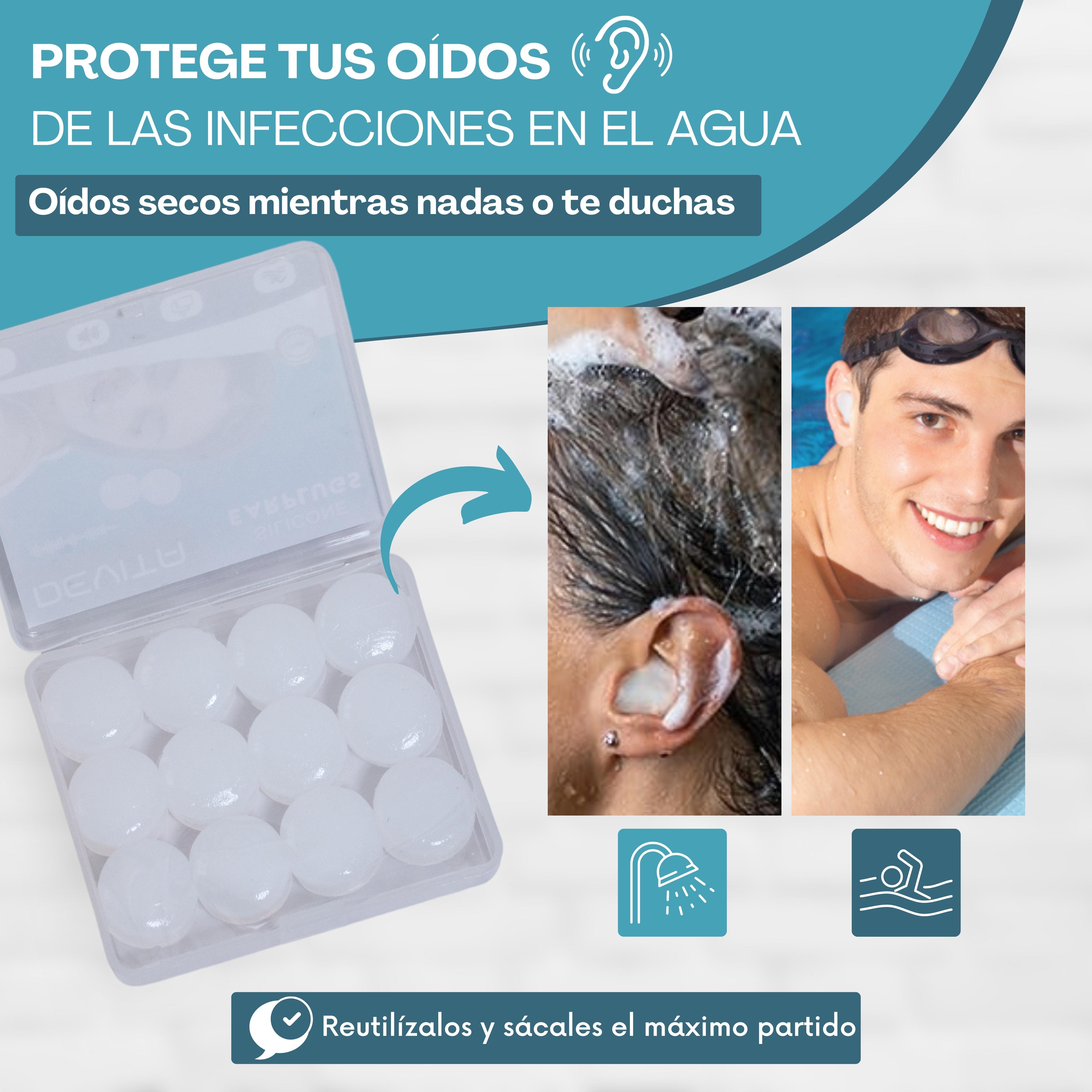 Tapones DEVITA para nadar: protección impermeable del oído en piscina, ducha y deportes acuáticos